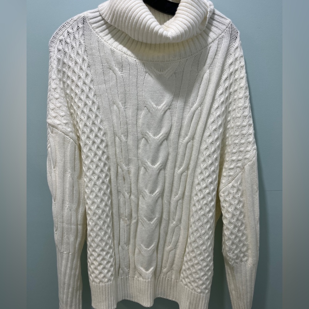 SHEIN cream turtleneck sweater